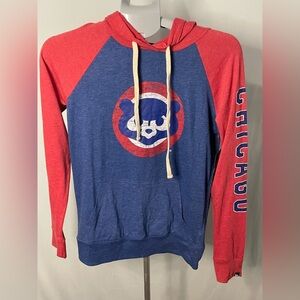 Chicago Cubs New Era Women's Performance‎ Pullover Hoodie - Royal/Red Size small